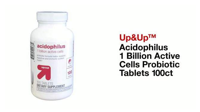 Acidophilus 1 Billion Active Cells Probiotic Tablets 100ct - up &#38; up&#8482;, 2 of 6, play video