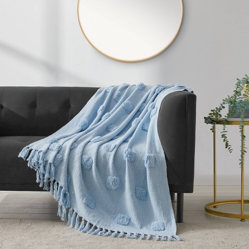 Sky blue throw discount blanket