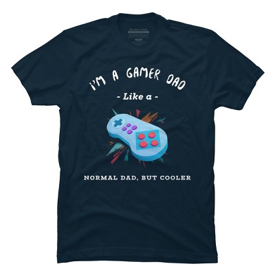 Men's Design By Humans Gamer Dad Like A Normal Dad, But Cooler By KaiHamilton T-Shirt