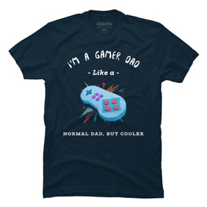 Men's Design By Humans Gamer Dad Like A Normal Dad, But Cooler By KaiHamilton T-Shirt - 1 of 2