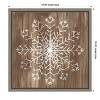Amanti Art Barnwood Wonderland III Snowflake by June Erica Vess Canvas Wall Art Print Framed 16 x 16-in. - 3 of 4