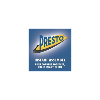 Presto White and Blue Heavy-Duty Corrugated Storage Box