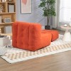Velvet Bean Bag Chair with Ottoman and Foam Padding, Soft Lazy Sofa for Adults and Kids, Lightweight and Compressed-Baofuwish - 3 of 4