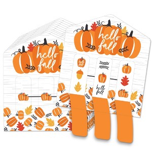 Big Dot of Happiness Fall Pumpkin - Halloween or Thanksgiving Party Game Pickle Cards - Pull Tabs 3-in-a-Row - Set of 12 - 1 of 4