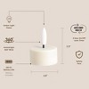 LumiPur 6pk 1.5"x2.3" Signature Flickering Flameless LED Wax Tea Light Candle White - 4 of 4