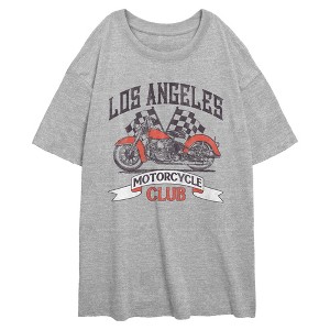 Junior's Lost Gods Los Angeles Motorcycle Club Fade Oversized T-Shirt - 1 of 2