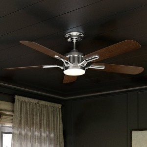 Urban Ambiance Luxury Traditional Ceiling Fan 15.1255''H x 54''W,  Brushed Nickel Finish,  Launceston Collection, UHP9310 - 1 of 4