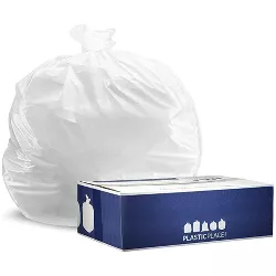 Plasticplace 4 Gallon Low Density Trash Bags, White (250 Count)