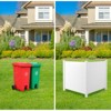 SEVOBAL Garden Fences and Gates Privacy Fence Panels Kit Air Conditioner Trash Can Enclosure for Garden and Outdoor, White, 50"*50"*50" - 2 of 4