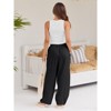 Womens Wide Leg Palazzo Pants High Waist Flowy Casual Trousers Loose Lounge Beach Travel Vacation Pants with Pockets - 2 of 4