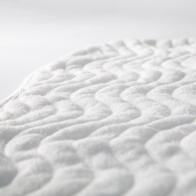 White Quilted Waterproof Reusable Changing Pad Liners, 4-Pack