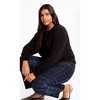 Women's Plus Size Harley Baylee Straight Crop Jean - denim check | CITY CHIC - 3 of 4