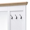 CAVINAS Hall Tree with 3 Hooks Modern Coat Rack with Storage Bench and Mirror for Entryway - 2 of 4