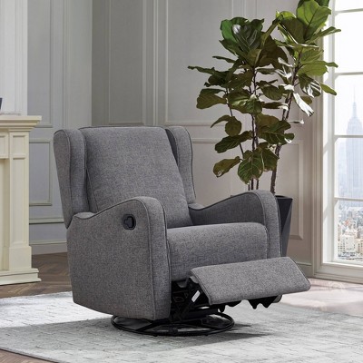 Westwood Design Skylar Swivel Glider Manual Recliner - Textured Dark Gray