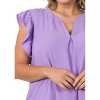 Women's Woven Ruffled Sleeve Hi-low Top - Plus - ZENANA - 2 of 2