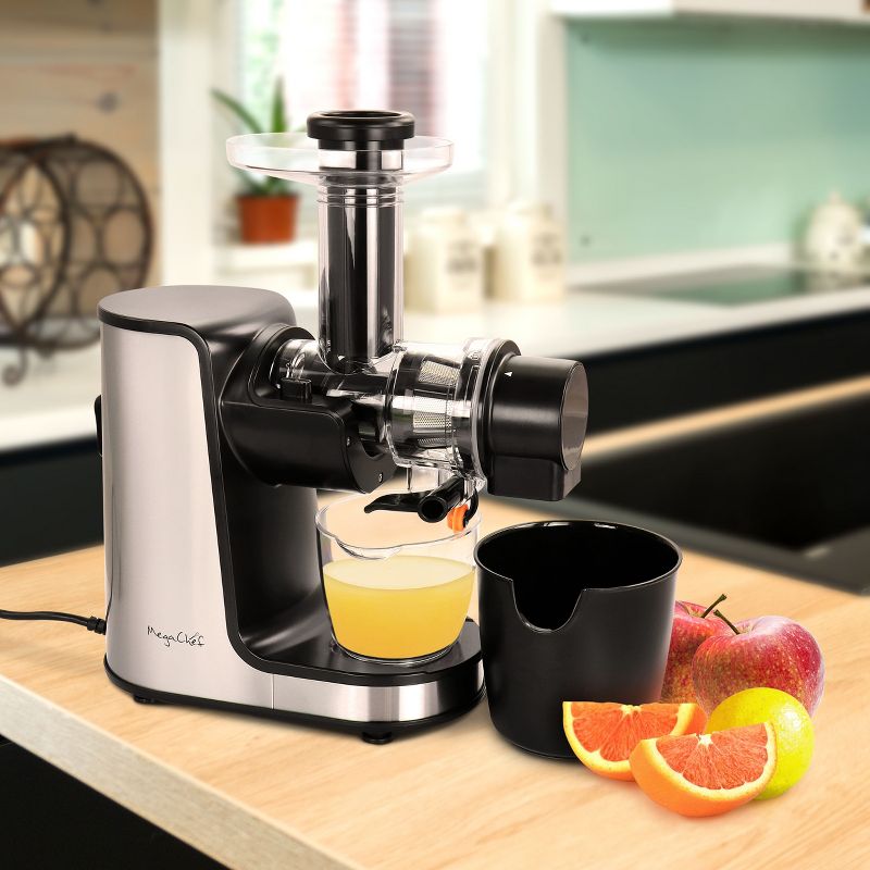 MegaChef Masticating Slow Juicer Extractor with Reverse Function, Cold Press Juicer Machine with Quiet Motor, 2 of 10