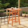 WestinTrends Malibu 30" All Weather HDPE Outdoor Patio Square Counter Height Bistro Table with Umbrella Hole - 2 of 4