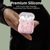 BONGEEK for AirPod Case 2nd 1st Generation Case Cover, Flower Engraved Full Protective Case Soft Silicone Pattern LED Visible,Pink - 4 of 4