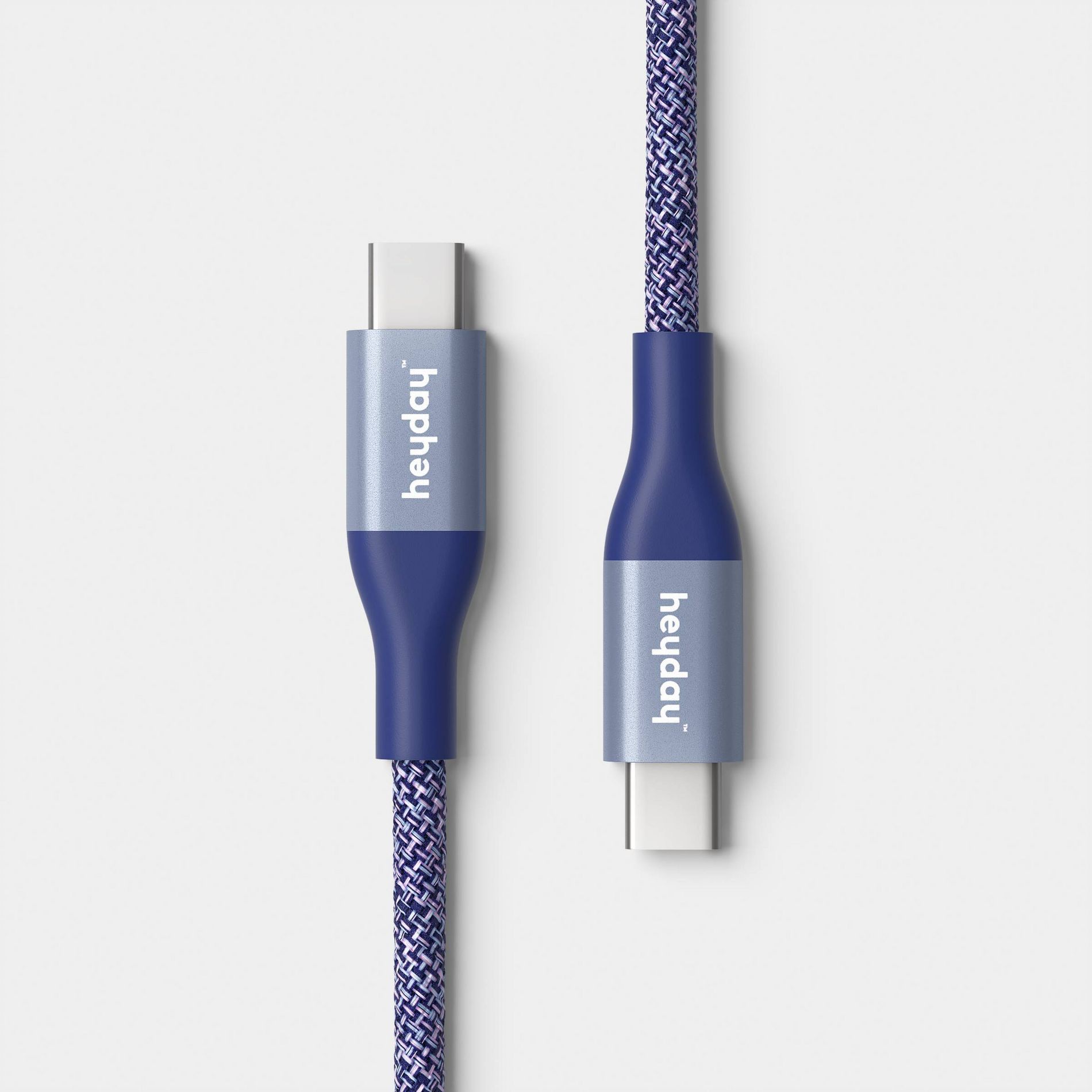 4ft USB-C to USB-C Braided Cable - heyday™ Future Dusk Dark Blue