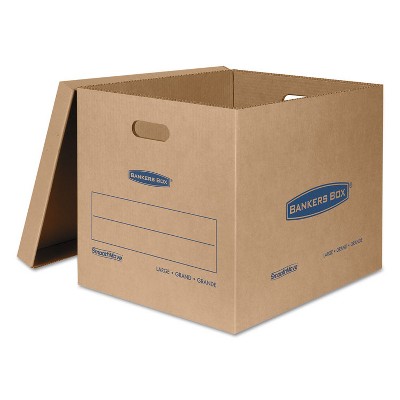 Bankers Box SmoothMove Classic Large Moving Boxes 21l x 17w x 17h Kraft/Blue 5/Carton 7718201