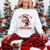 Simply Sage Market Women's Just Waiting For Christmas Santa Long Sleeve Garment Dyed Tee - 2 of 4