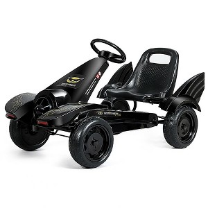 Go Kart Pedal Powered Kids Ride on Car 4 Wheel Racer Toy w/ Clutch & Hand Brake - 1 of 4