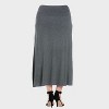 24seven Comfort Aapparel Womens Solid Color Elastic Waist Maxi Skirt - 3 of 4