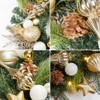 24" Christmas Wreath for Front Door, Artificial Xmas Wreath with Gold White Ball Ornaments Pine Cones and 20 LED Lights for Indoor Wall - 3 of 4