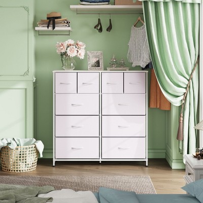 Fabric Dresser 10 Drawers, Storage Tower with Fabric Bins