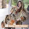 Women’s Leisure Studio Blanket Hoodie Woman Flannel Oversized Sweatshirt, Soft Fleece Loungewear Blanket Hoodie Wearable, Gift Woman - Tirrinia - 4 of 4