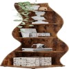 SEVOBAL Decorative Bookshelf 5-Tier Wall Corner Bookshelf Corner Shelf Storage Rack Plant Stand, Brown, 19.69"*18.9"*70.47" - 2 of 4