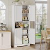 70 Inch Tall Kitchen Pantry Cabinet, Freestanding Storage Cabinet with 4 Doors and Adjustable Shelves, Utility Hutch Cupboard - 4 of 4