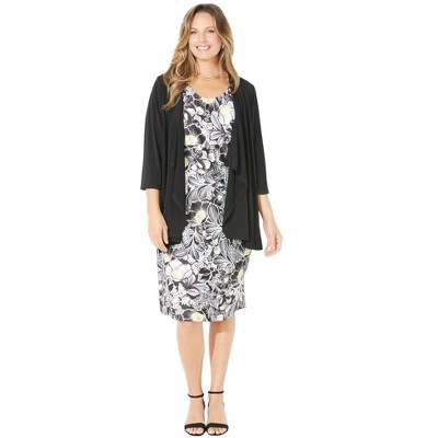 black outline floral