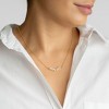 Adornia 14k Gold Plated Crystal Pearl Bar V-Necklace - 2 of 3