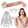 KatchOn, Glitter Bachelorette Party Decorations Set - Pack of 3 | Rose Gold Bride to Be Sash and Veil | Bridal Shower Decorations - 2 of 4