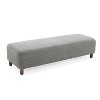 Modern Upholstered Comfortable Ottoman Fabric Storage Ottoman Bench Traditional for living room,grey-Christopher Knight Home - 2 of 4