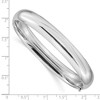 Black Bow Jewelry 10mm 14k White Gold High Polished Domed Hinged Bangle Bracelet - 4 of 4