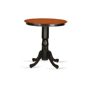 East West Furniture, Eden  round  counter  height  table  finished  in  black  and  cherry - 1 of 3