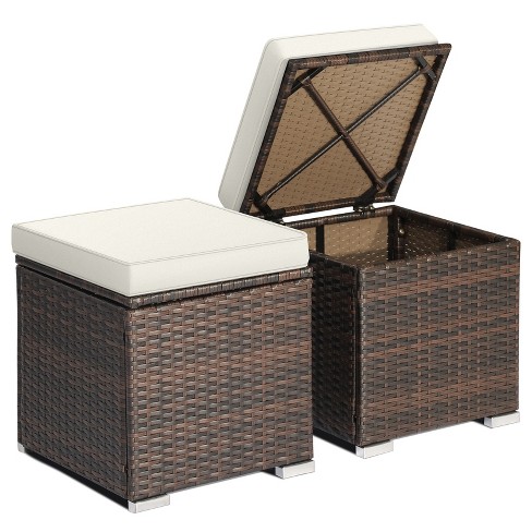 Outdoor patio storage ottoman hotsell