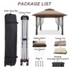 10'x12' Pop up Gazebo with Double Roof & Portable Carrying Bag, Canopy Tent with Curtains and Netting, Outdoor Patio Gazebo for Backyard, Lawn - 2 of 4