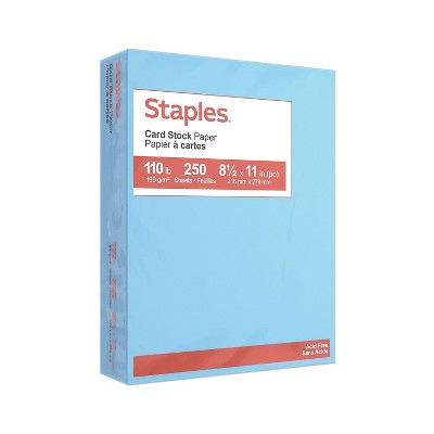 MyOfficeInnovations Cardstock Paper 110 lbs 8.5" x 11" Blue 250/Pack (49702) 490891