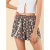 INSPIRE CHIC Women's Tassel Elastic Waist Loose Floral Shorts - 2 of 4