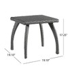 Wicker Outdoor End Table, 17.7" Square Patio Accent Table with Iron Frame, Rattan Patio End Table, Outdoor Side Table -Christopher Knight Home - 4 of 4