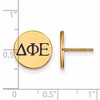 Black Bow Jewelry 14k Yellow Gold Plated Sterling Silver Delta Phi Epsilon Greek Life Stud Earrings - 2 of 3