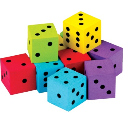Teacher Created Resources Foam Colorful Dice, Pack of 20, 4 Packs