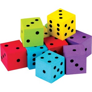Teacher Created Resources Foam Colorful Dice, Pack of 20, 4 Packs - 1 of 1