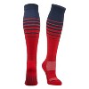 Mk Socks Elite Breaker Fade Baseball Football Soccer Knee High Socks - Navy Red - 2 of 4