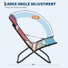 Portable Folding Lounge Chair with Flip-Up Headrest, Heavy Duty Steel Frame for Beach, Camping, Lawn, Backyard, Outdoor Relax ,Rainbow Color - 4 of 4
