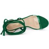 Allegra K Women's Open Toe Lace Up Clear Strap Platform Chunky Heels Sandals - 4 of 4