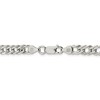 Black Bow Jewelry 6.25mm Sterling Silver Diamond Cut Rambo Flat Curb Chain Necklace - 4 of 4